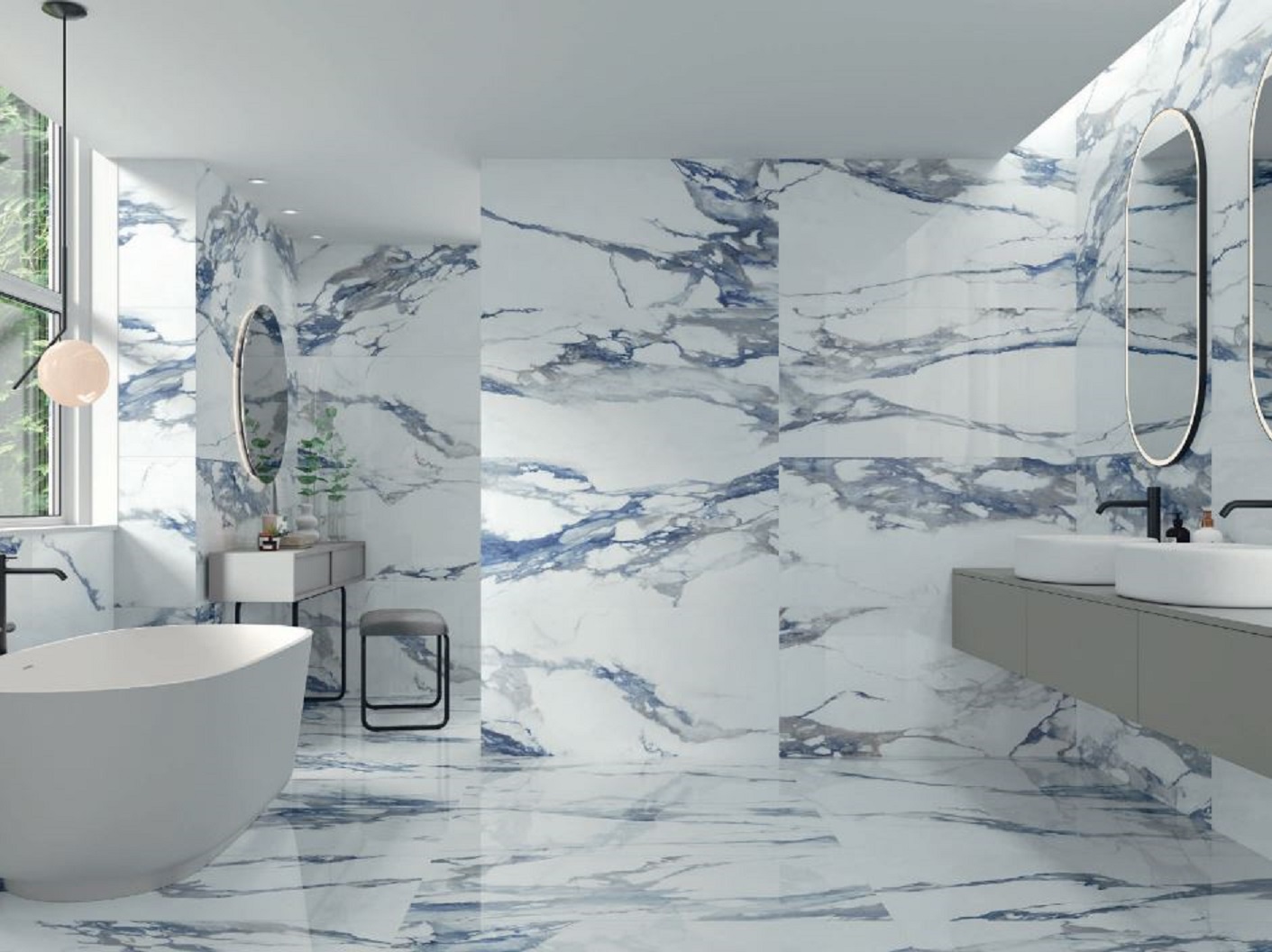 Keratile Patagonia Blue płytka ścienno-podłogowa 120x60 cm niebieska