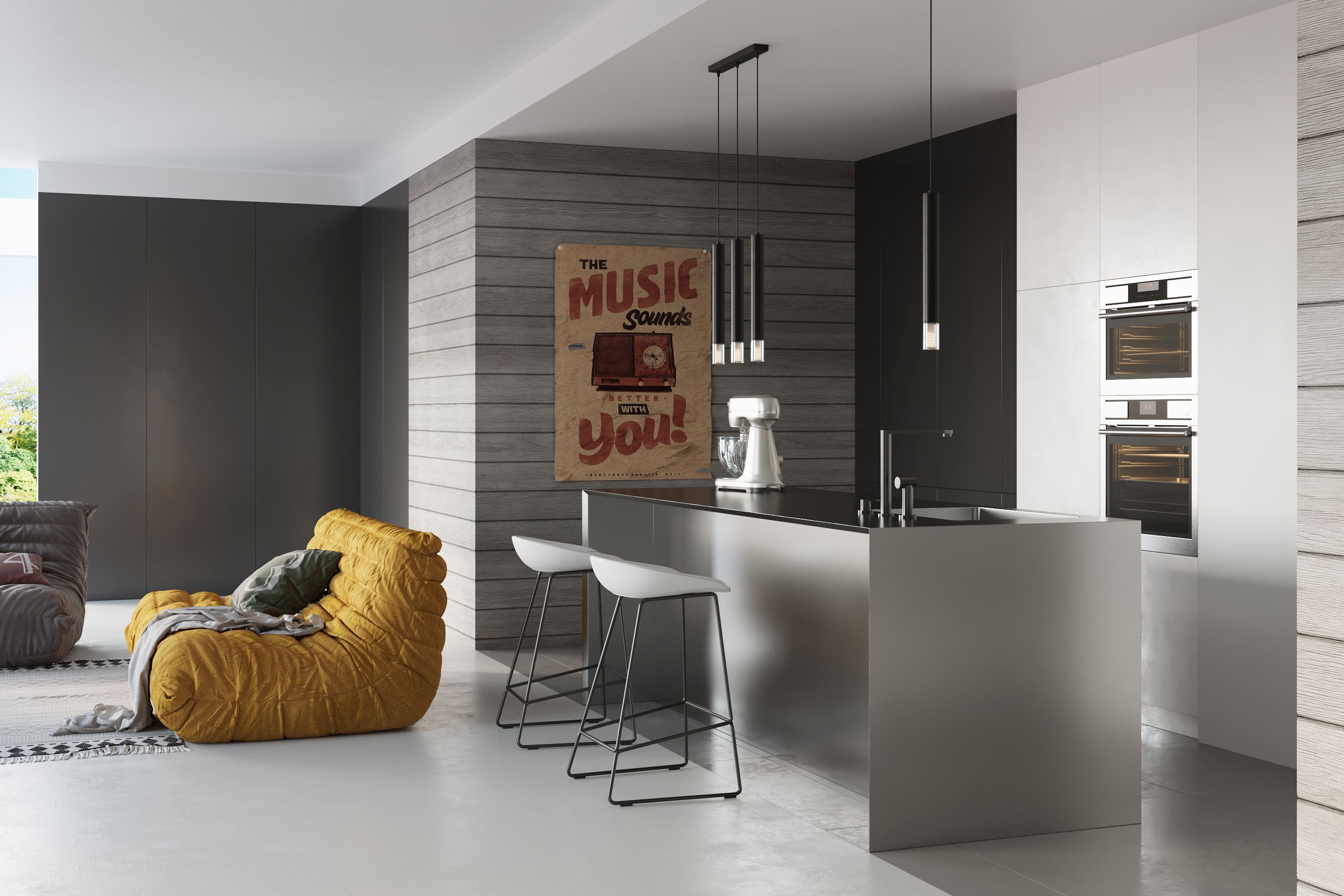 Sollux Lighting Wezyr lampa wisząca 1x40W czarna SL.0960