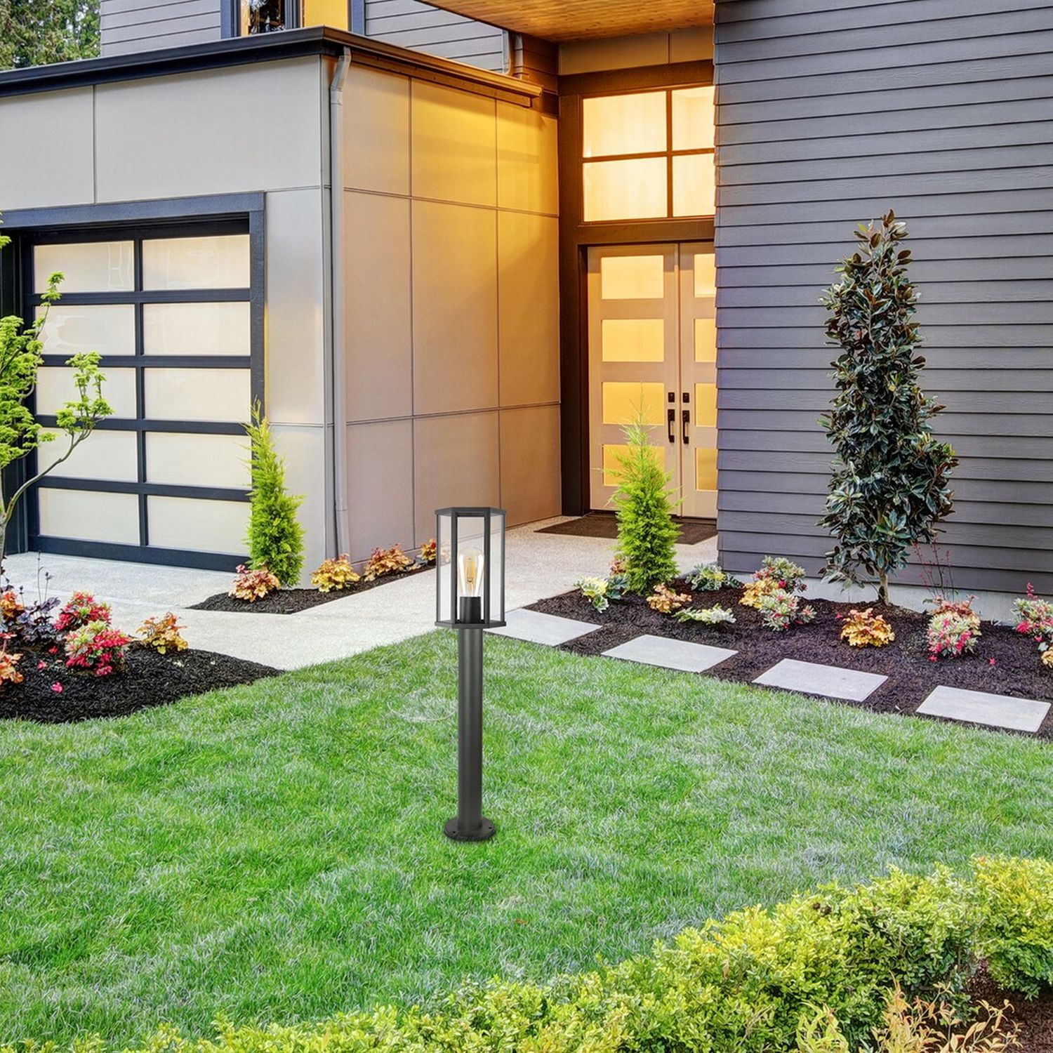 Rabalux Dubrovnik lampa stojąca zewnętrzna 1x40W czarny mat/przezroczysty 7240