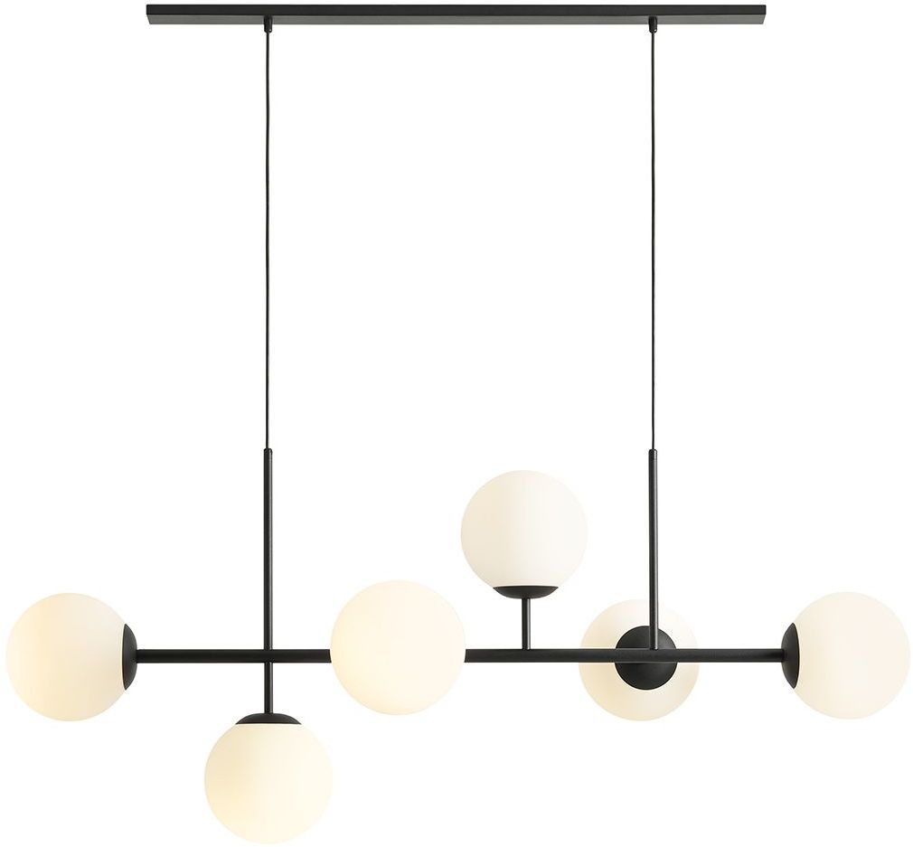 Aldex Fin lampa wisząca 6x15 W czarna 1120K1