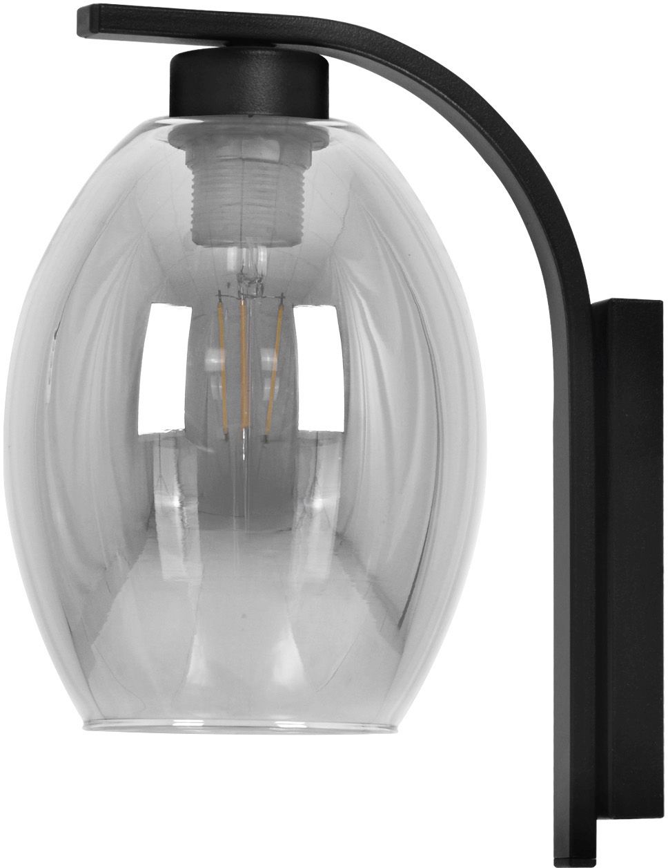 Kaja Balbo kinkiet 1x15 W czarny-przydymiony K-5723