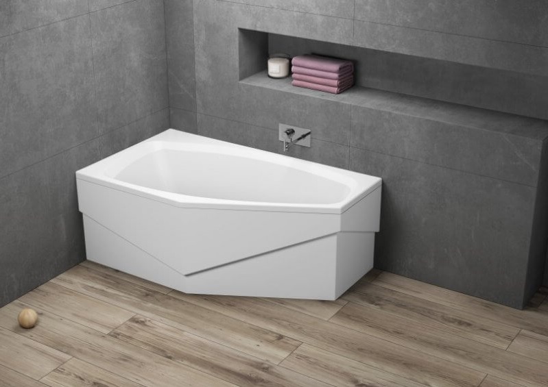 Polimat Marika wanna narożna 140x80 cm lewa biała 00682