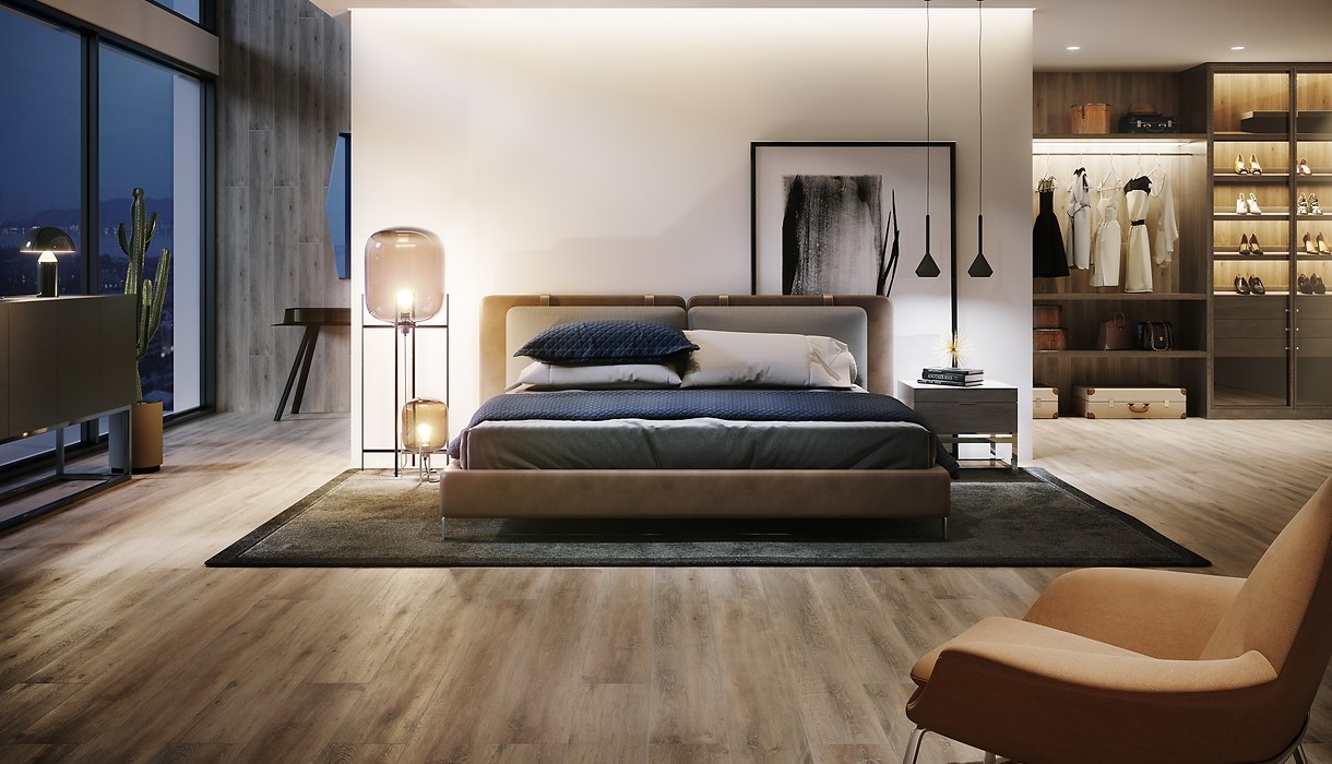 Opoczno Grand Wood Natural Cold Brown płytka ścienno-podłogowa 19,8x119,8 cm STR brązowy mat