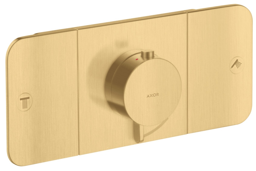 Axor One moduł prysznicowy podtynkowy termostatyczny złoty optyczny szczotkowany 45712250