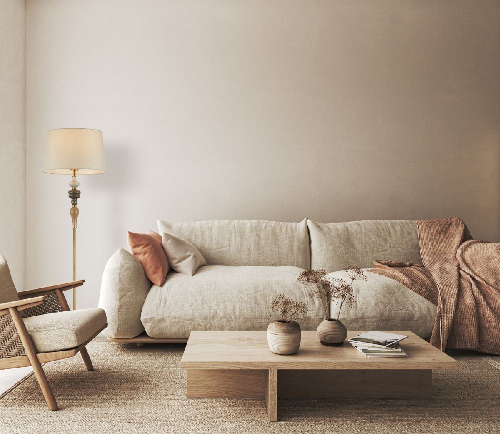 Italux Moren lampa stojąca 1x60 W brązowa FL-84678A-AB