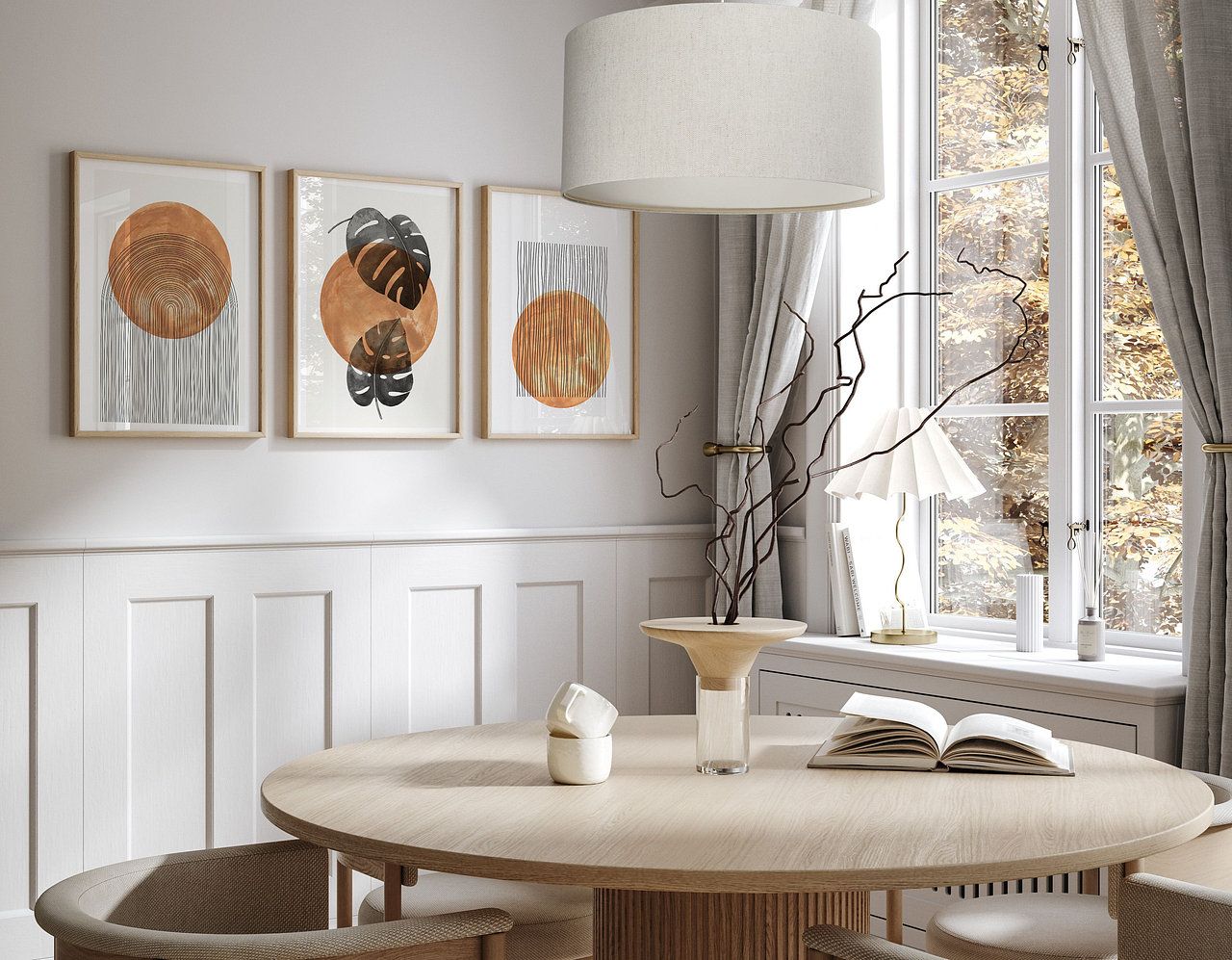 BPS Koncept Len Light lampa wisząca 1x60 W kremowa 0E0-211-60