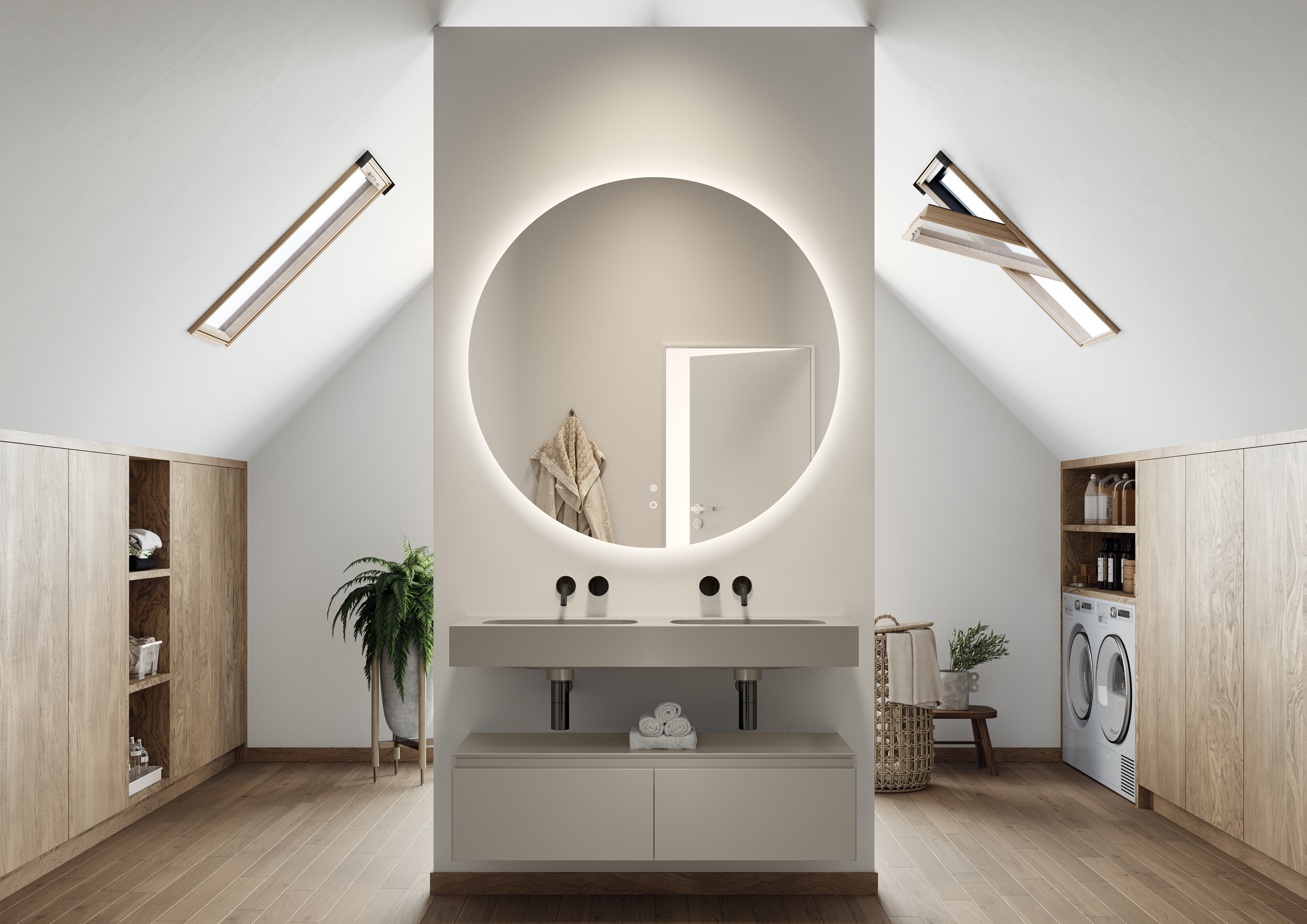 Elita Dimple umywalka 121x46 cm prostokątna ścienna-podwójna fume matt RE041200027020