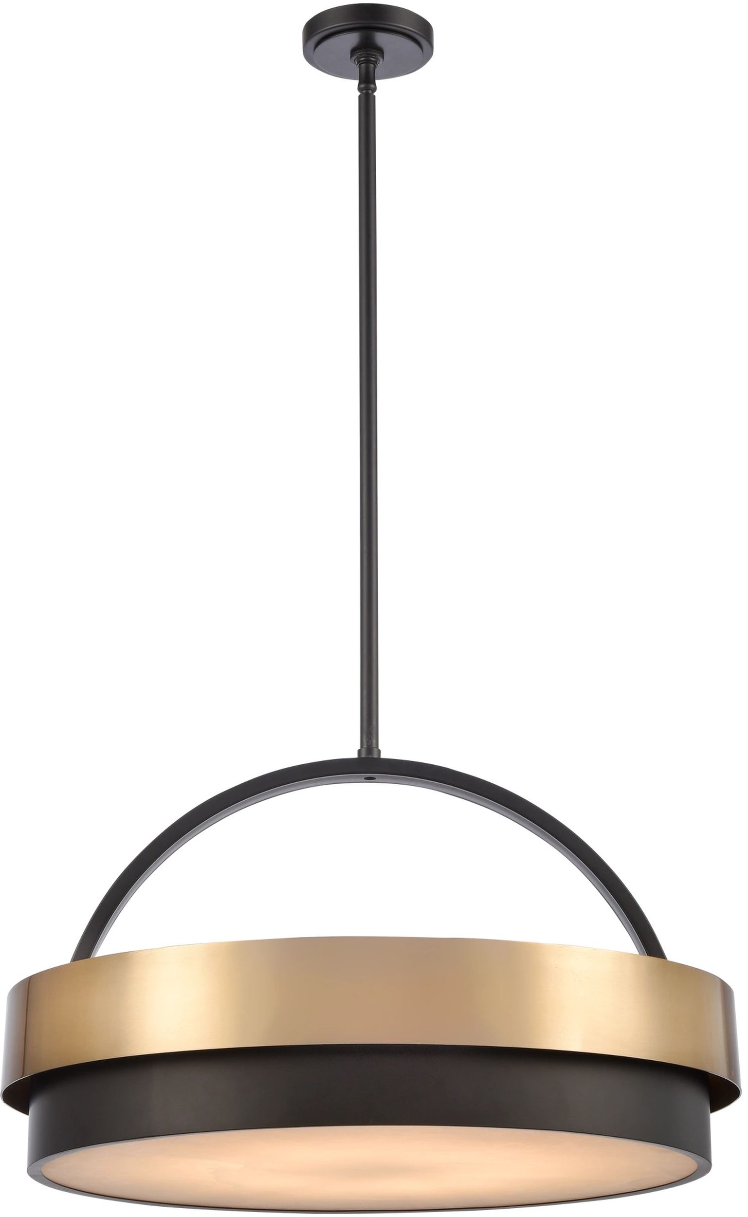 CosmoLight Coburg lampa wisząca 6x40W mosiądz/czarny P06753BR