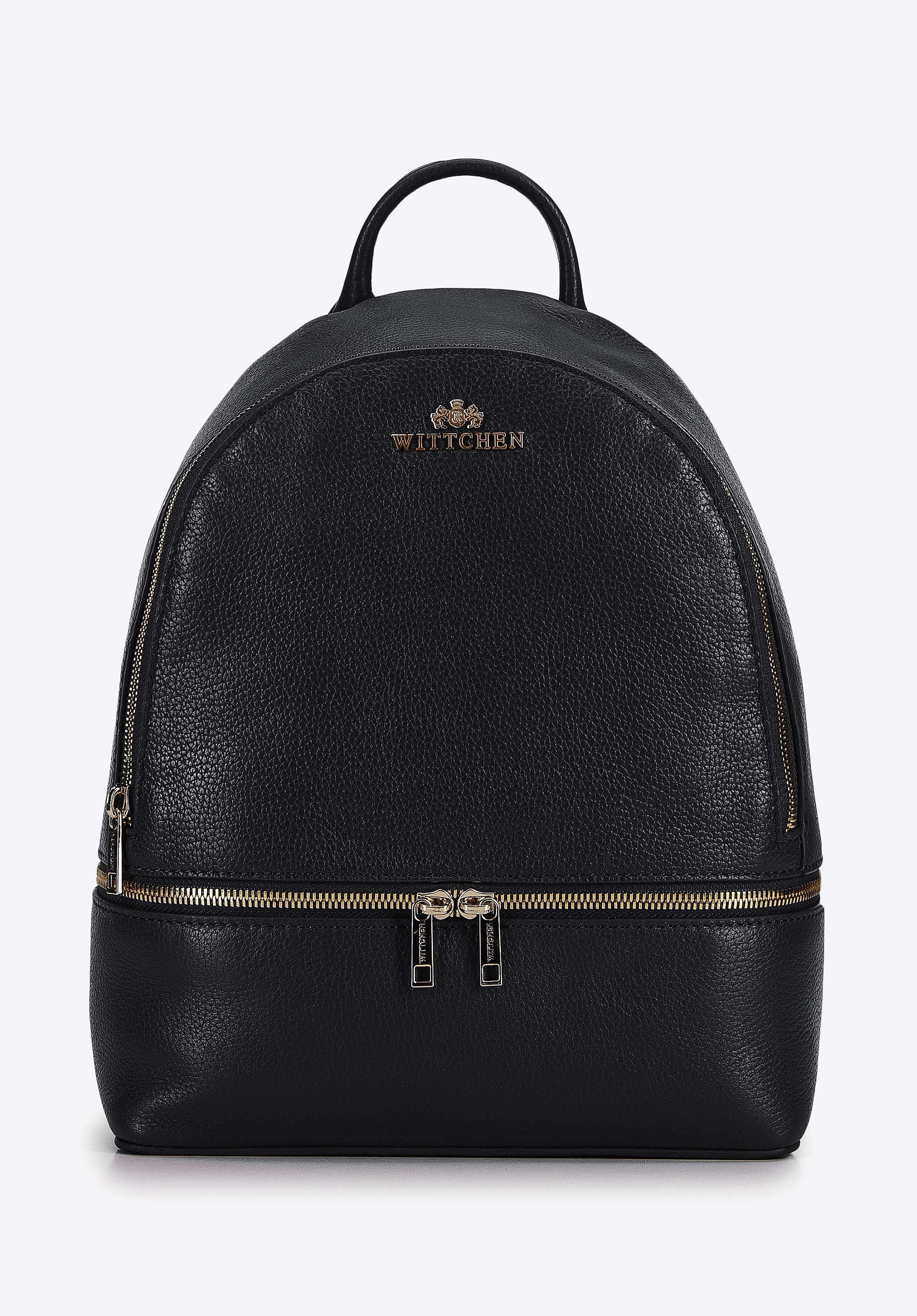 Damski plecak skórzany z poziomym suwakiem