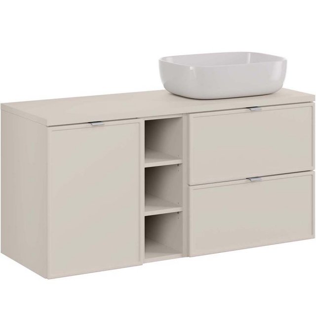 COMAD Zestaw mebli BELLA CASHMERE 3 szafki z blatem CASHMERE 120 cm,