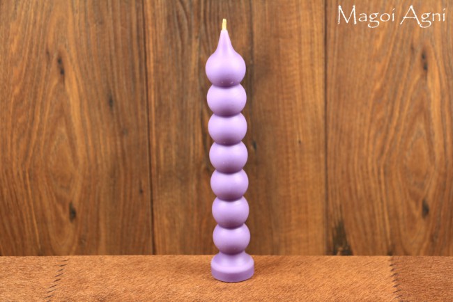 Świeca Siedem Węzłów, Gałkowa, Kulkowa, Marzeń FIOLETOWA - rozwój duchowy, zdjęcie uroków, relaks