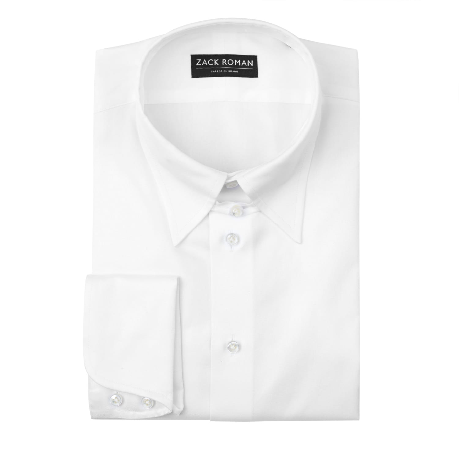 BIAŁA KOSZULA TAB COLLAR