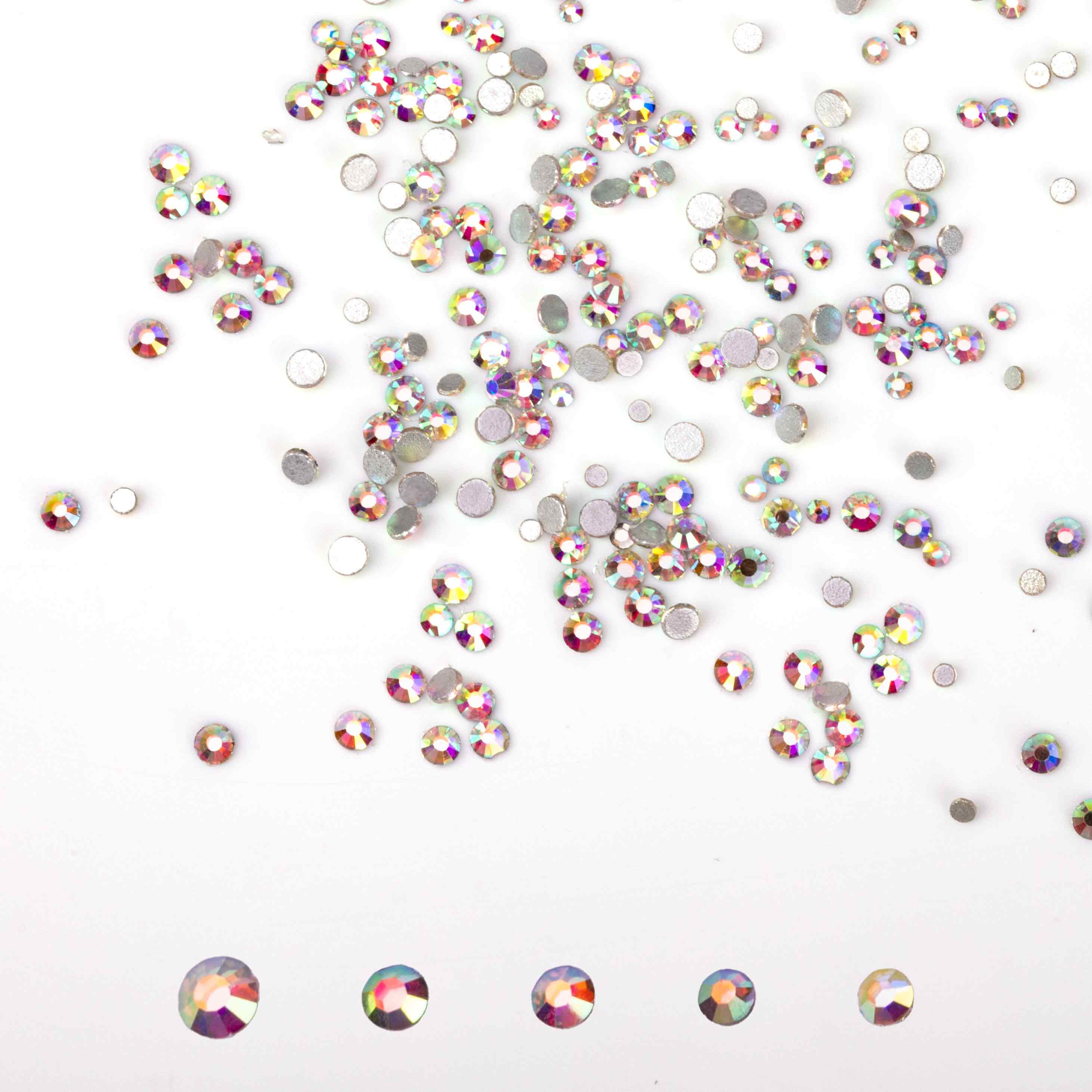 Cyrkonie do paznokci szklane C-4 mix rozmiarów ok.1440 szt paczka