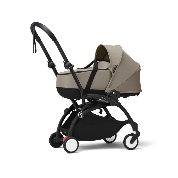 Stokke Yoyo 3 - wózek spacerowy z gondolą-Taupe/ Czarna rama