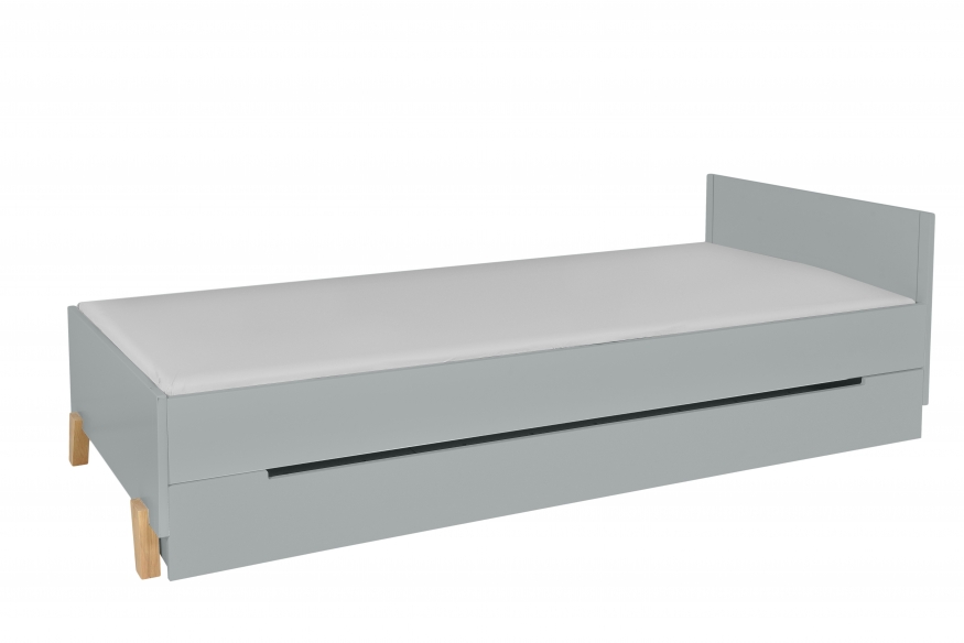 Novelies, Zara - szuflada do łóżka 90x200-Szary