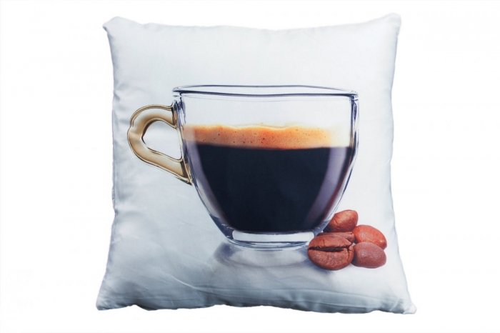 Foto Poszewka na poduszkę z mikrofibry 40x40 wz. 76 kawa