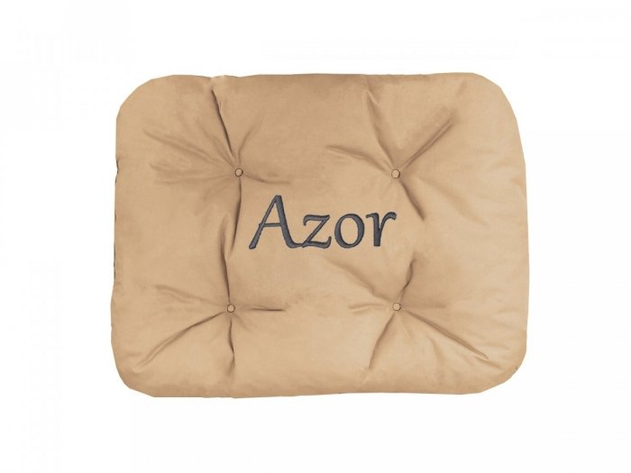 Legowisko Z IMIENIEM TWOJEGO PSA 60x50 cm - beżowe