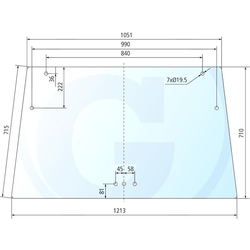 Szyba przednia Deutz 07C 4340307