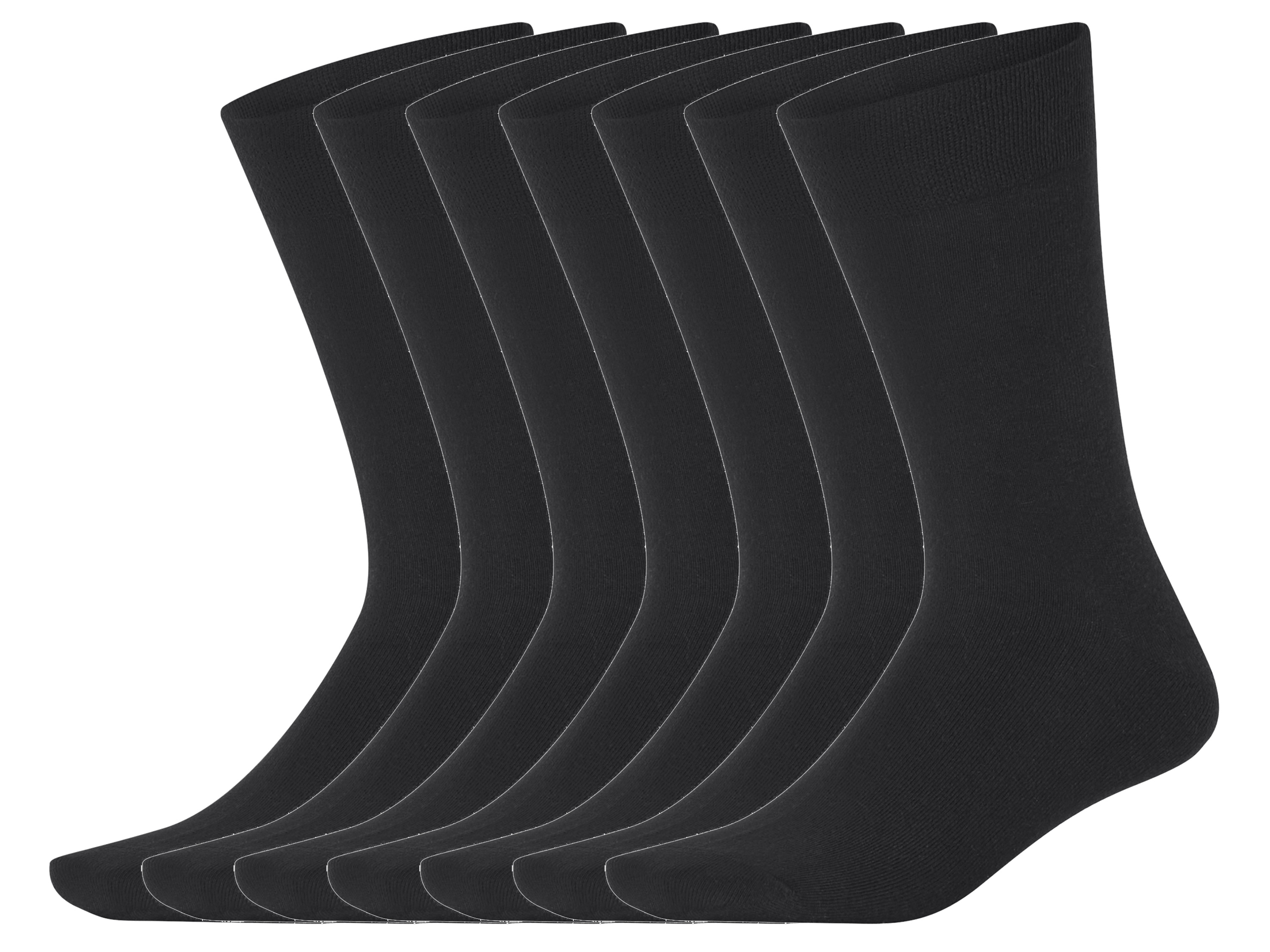esmara Men Skarpetki męskie z biobawełną, 7 par Czarny, 39-42