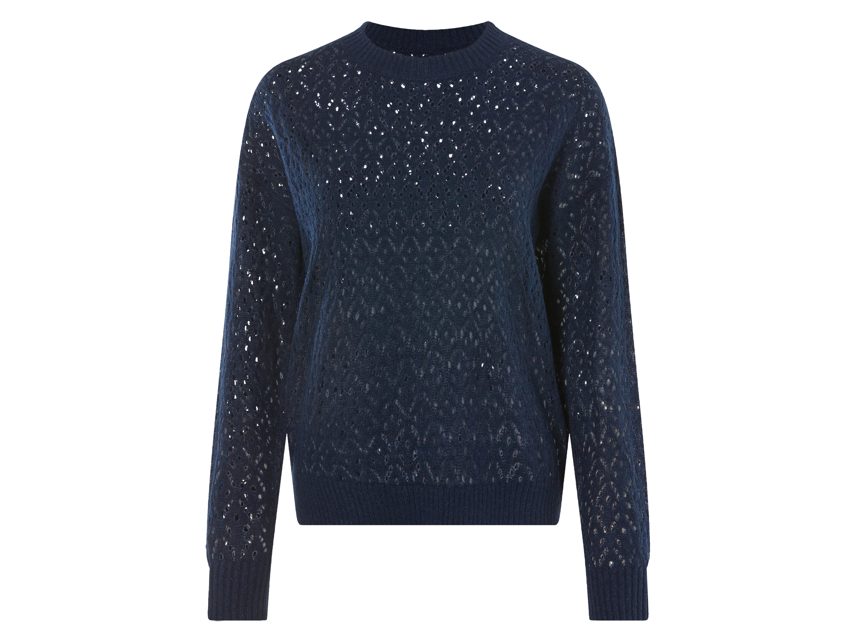 esmara Sweter ażurowy damski Niebieski, XS 32-34