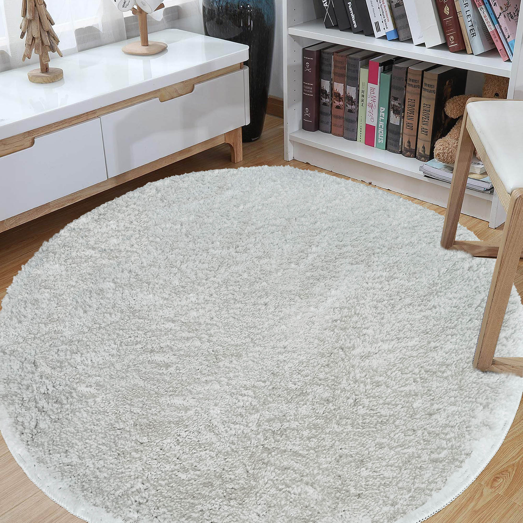 Dywan - - Biały - Shaggy - Dywanopol