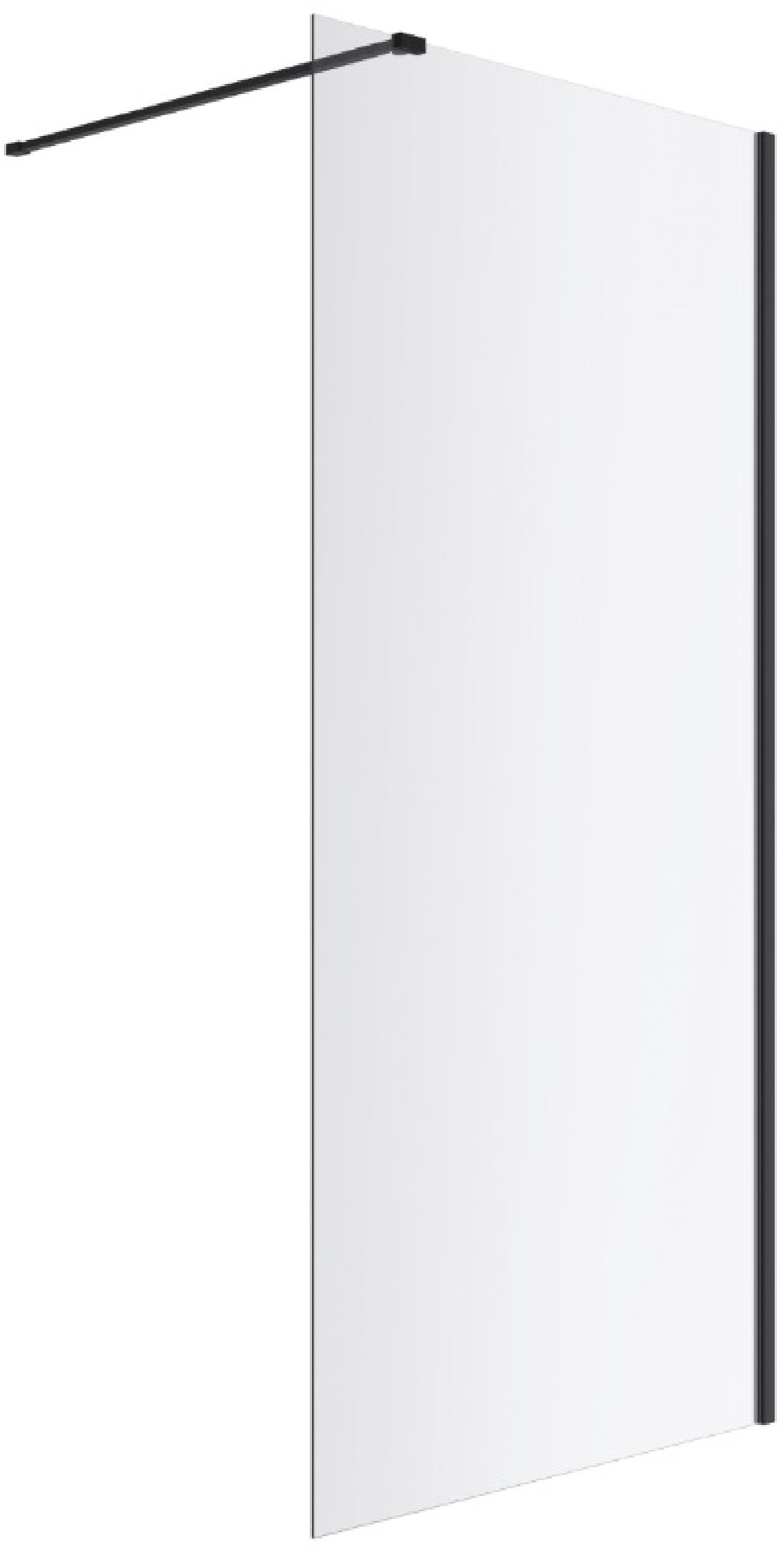 Darmowa Dostawa - Ścianka prysznicowa walk-in 100 cm czarny mat/szkło przezroczyste Excellent Vidoq KAEX15061000LPBL