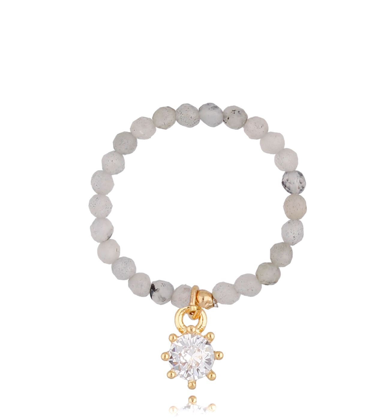 Pierścionek z labradorytami Margaret - By Dziubeka