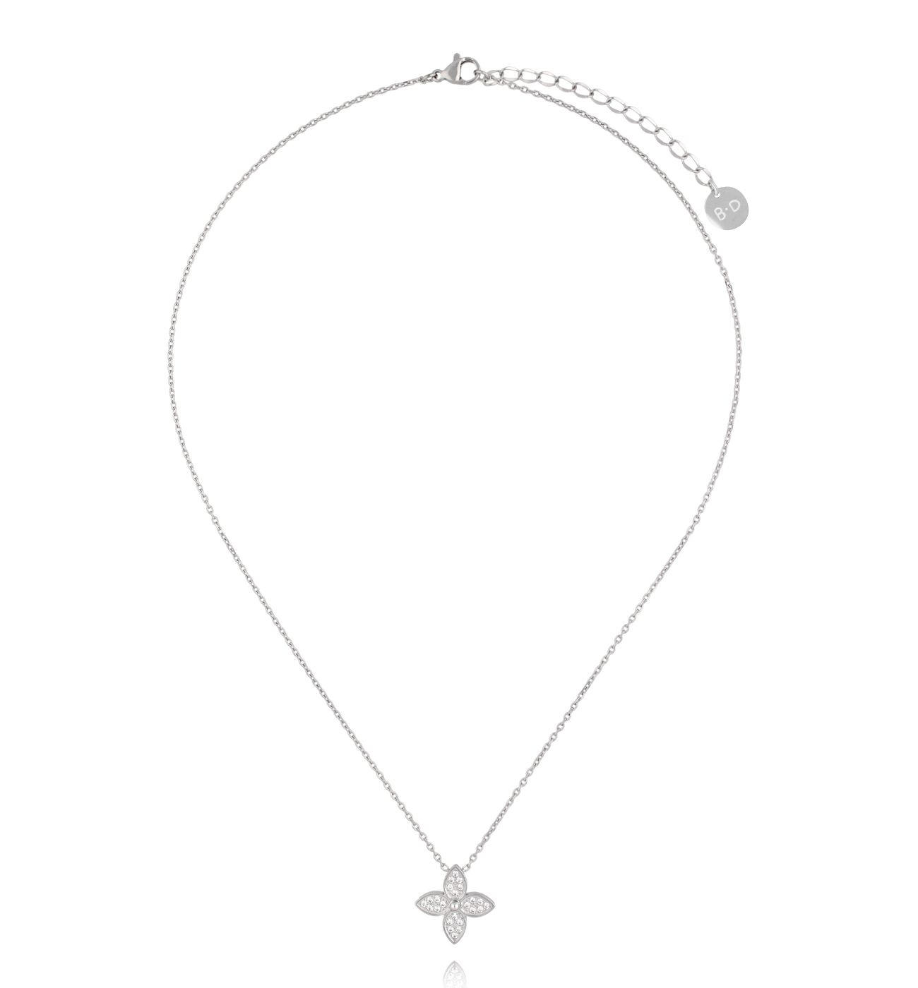Naszyjnik z koniczynką srebrny NSY0411