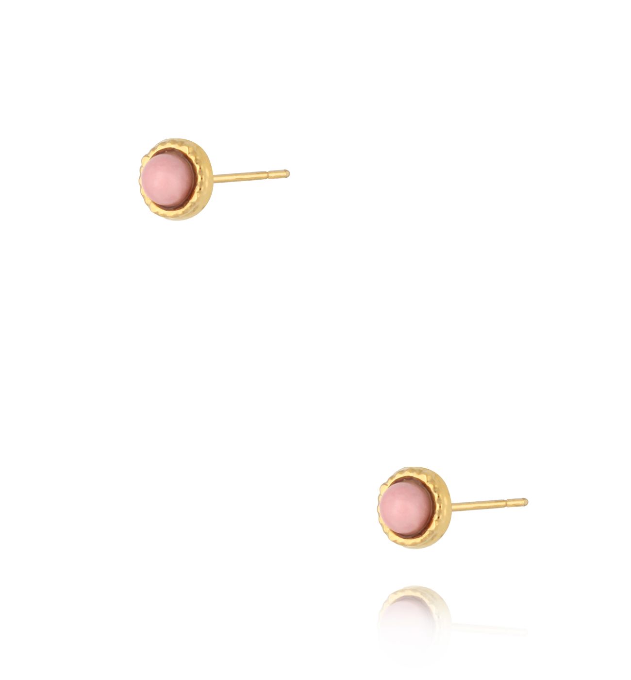 Kolczyki okrągłe z rodonitami Bali Breeze - By Dziubeka