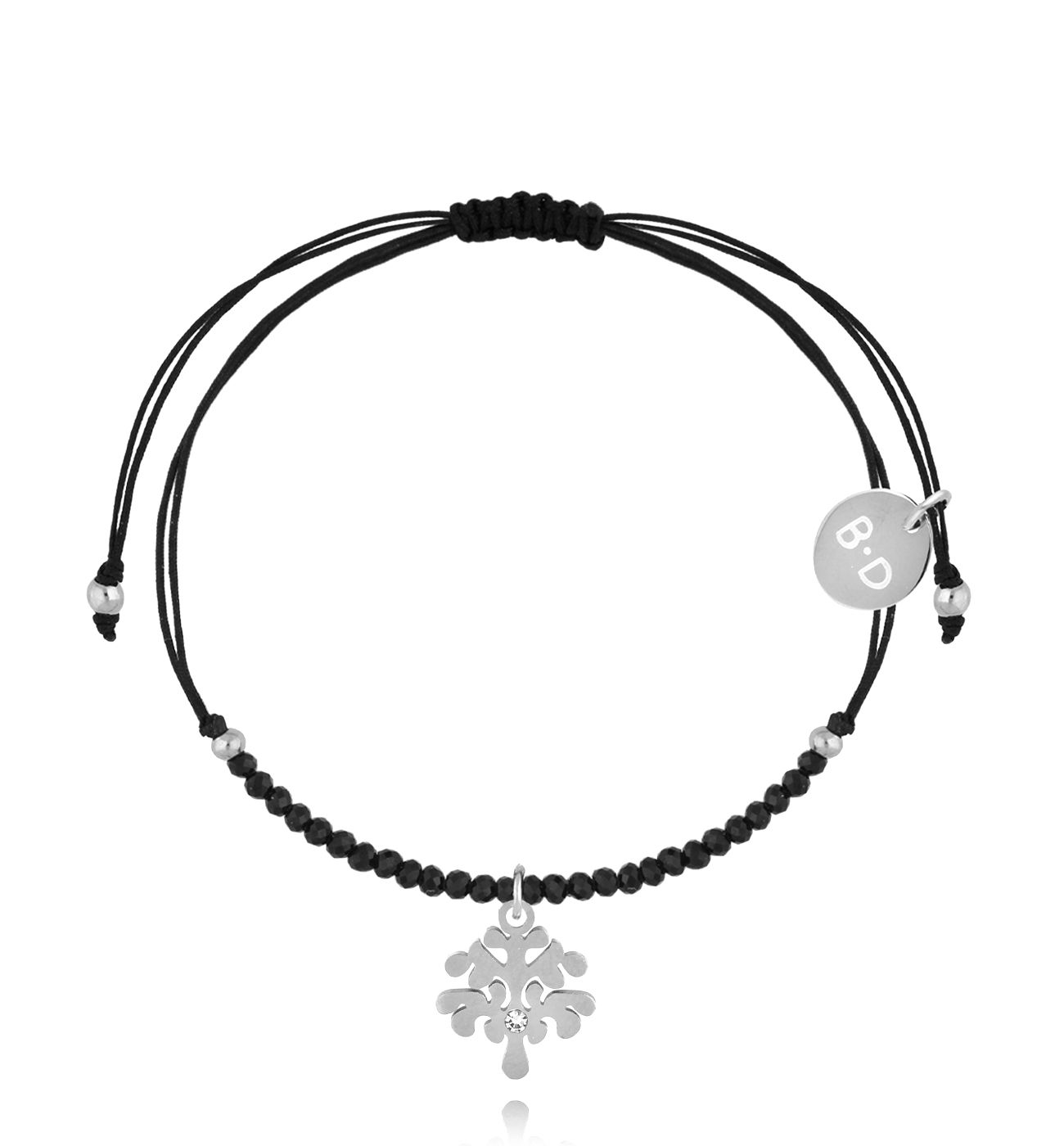 Bransoletka z turmalinami i srebrnym drzewkiem Successo BMT0125 - By Dziubeka