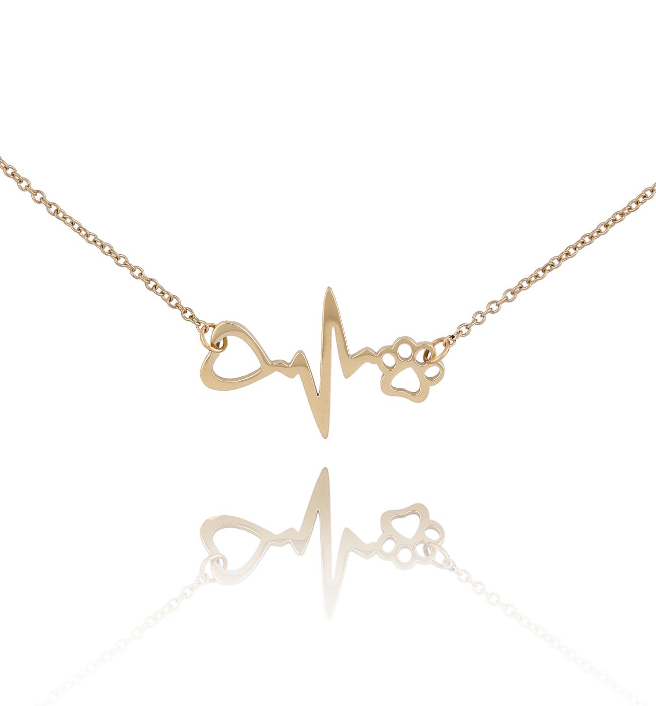 Naszyjnik złoty linia życia ze stali szlachetnej NPS0002 - By Dziubeka