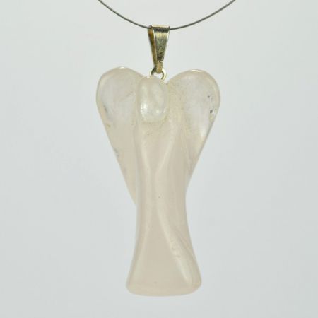 Aniołek - zawieszka z kryształu górskiego