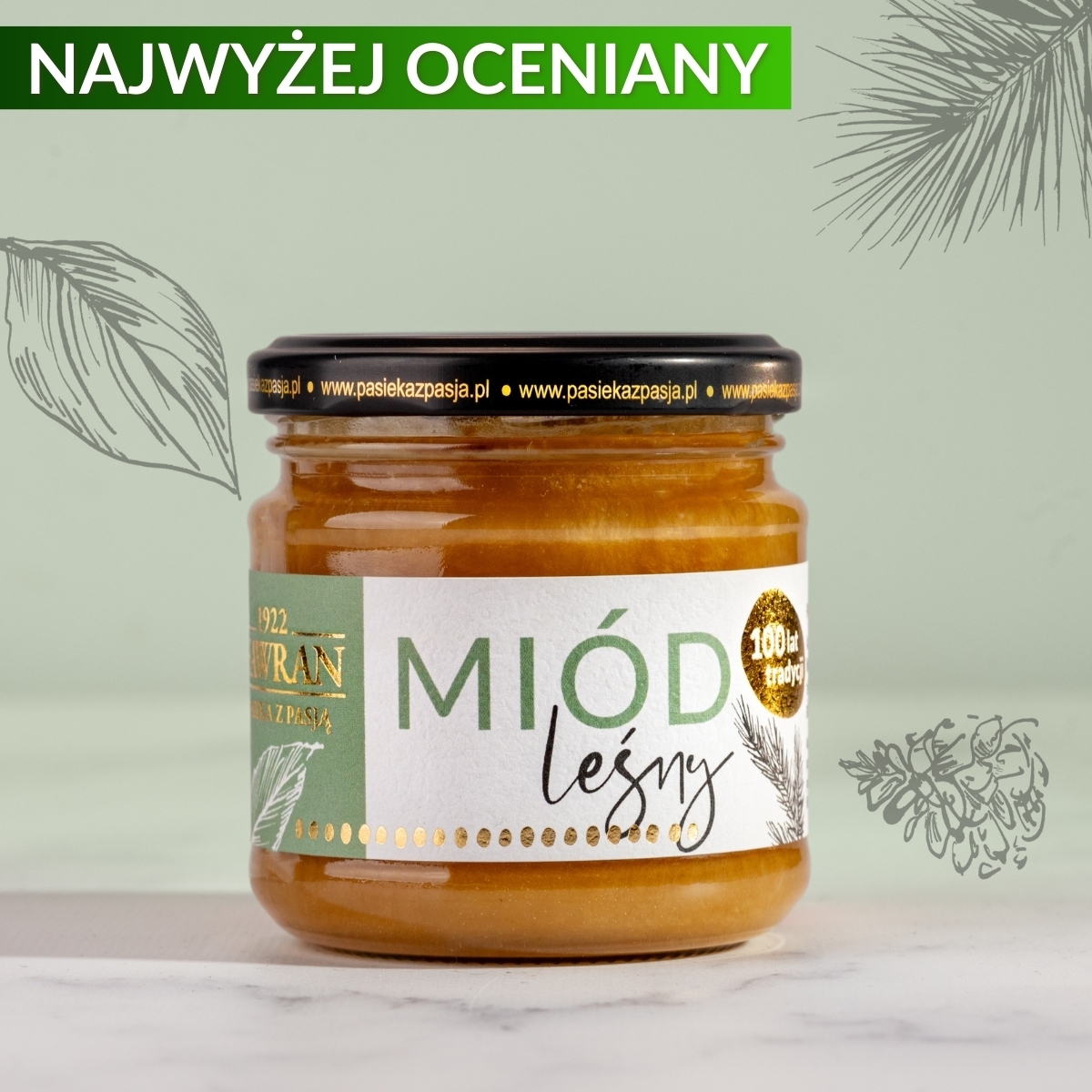 Miód leśny 260g - Pasieka z Pasją Hawran