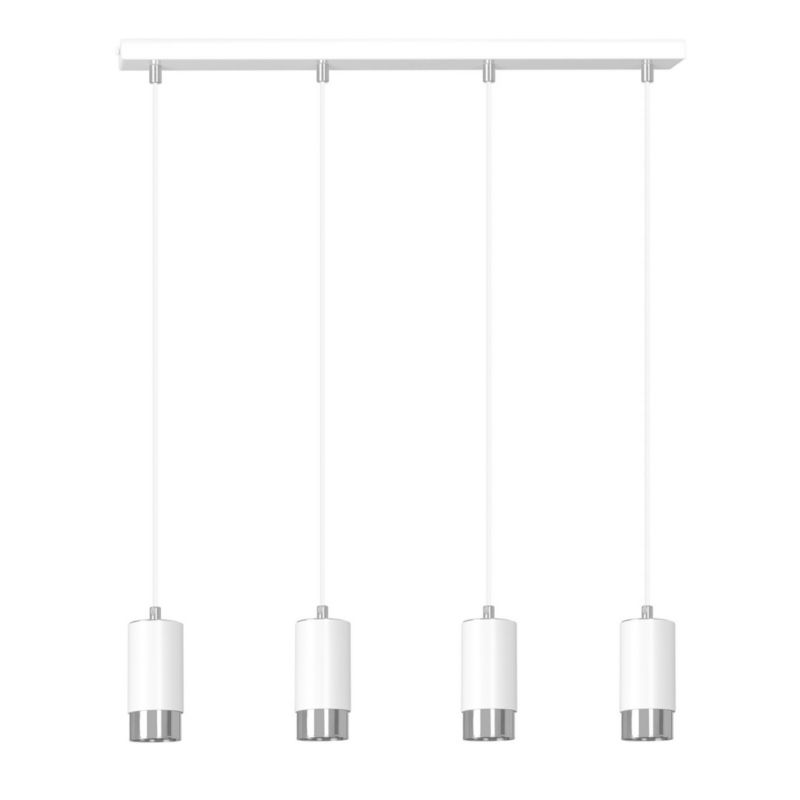 Lampa sufitowa Emibig Fumiko biała chromowana wym: 100 x 60 x 8 cm 4xGU10 x 10W 1 szt.
