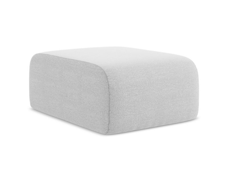 Pufa LaMiaSofa CERVO z tkaniny bouclé 72x94 cm srebrny 1 szt.