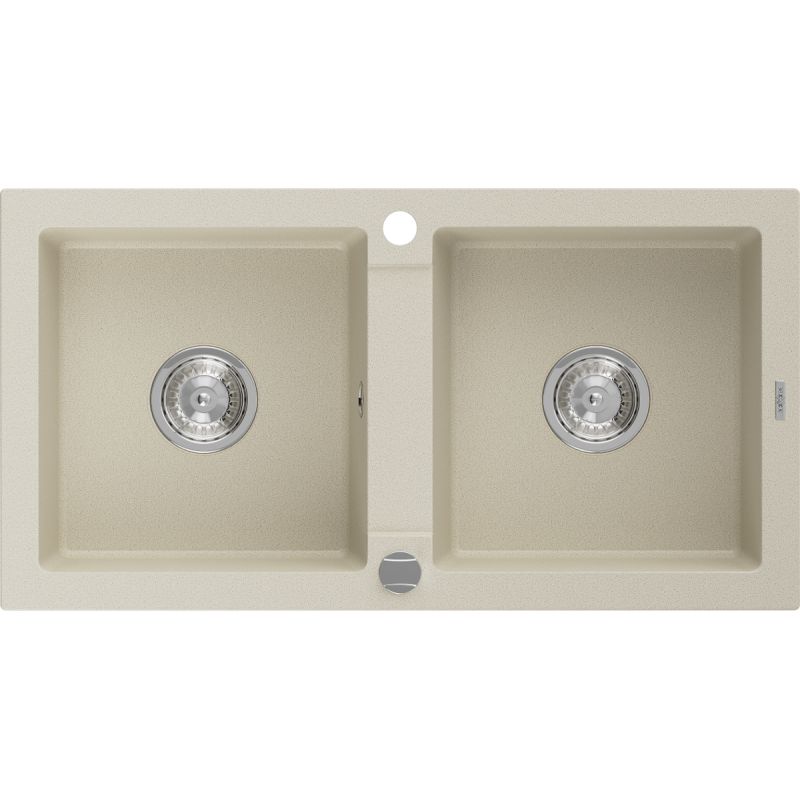 Zlewozmywak wpuszczany Mexen Mario 2-komorowy biały 820x436 mm - 6504822000-20 1 szt.