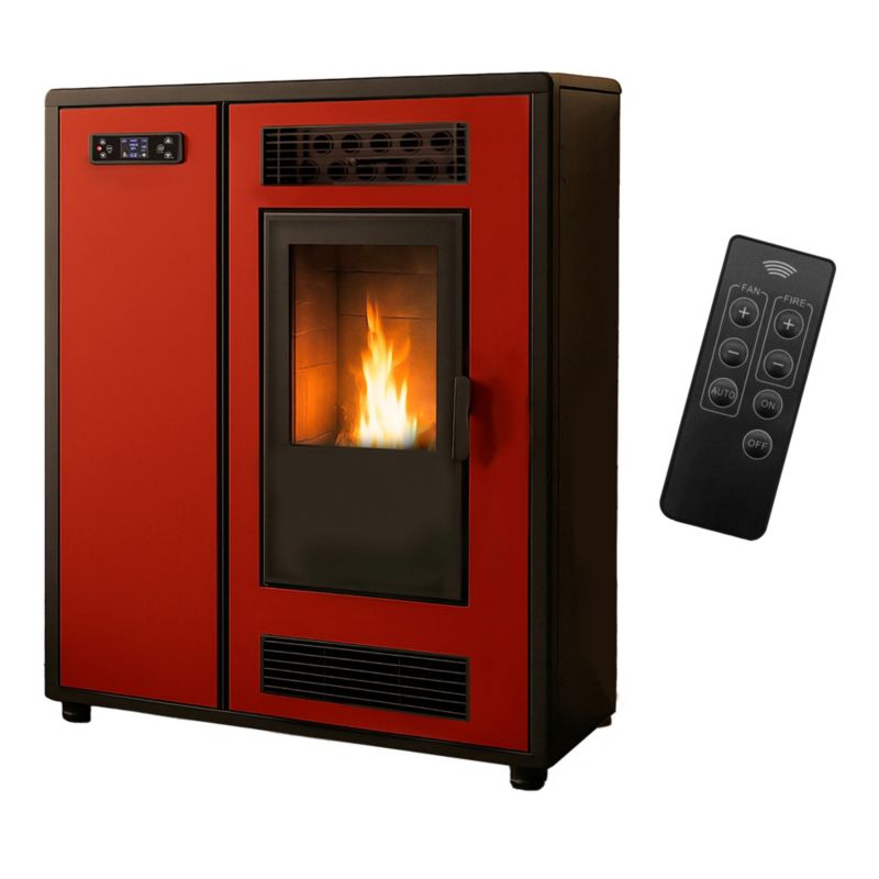 Piec na pelety Sannover Astral Slim 12,2 kW Bordeaux 1 szt.