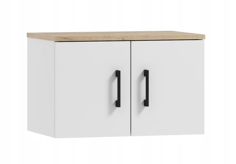 Szafka łazienkowa ADK MEBLE NERO 50 nad pralkę biały/dąb craft złoty 1 szt