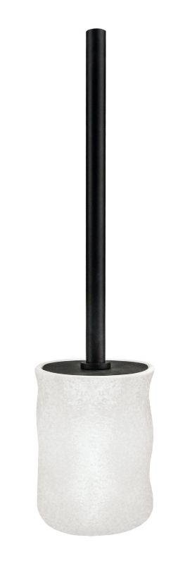 Szczotka toaletowa Kleine Wolke crinkle biała/czarna kamionka 41cm 1 szt.