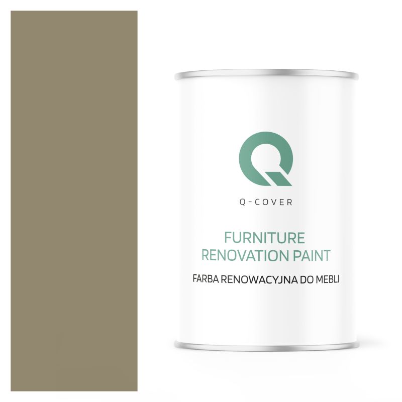 Farba Renowacyjna do Mebli Q-Cover Szaro-żółty RAL7034 Wysoki Połysk 1L