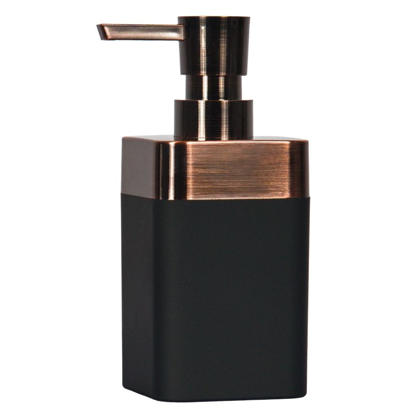 Dozownik na mydło w płynie Rodeno czarny miedziane dodatki 1 szt.