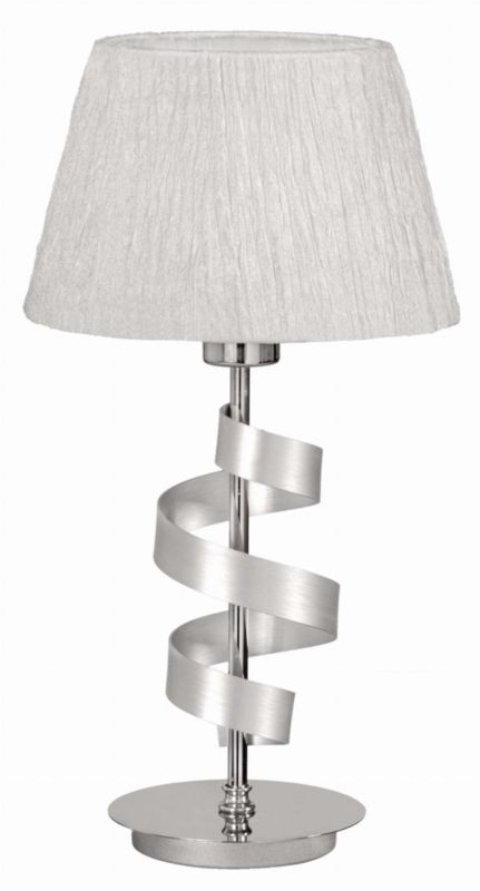 Lampka stołowa Candellux Denis chromowana biała 1 x E27 x 60W IP20 wym: 46 x 25 x 25 cm metal - 1 szt.