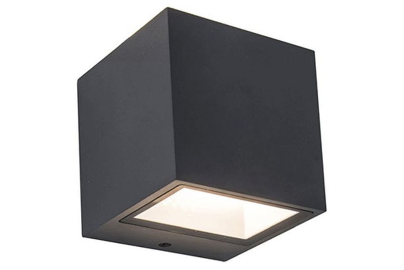 Kinkiet ścienny zewnętrzny Lutec Gemini antracyt LED 9W 4000K 850lm kwadratowy IP54 wym: 8,6 x 8,5 x 8,8 cm aluminium - 1 szt.