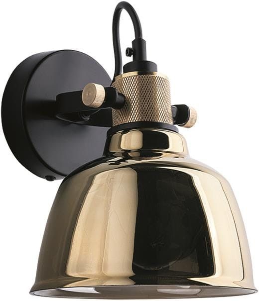Kinkiet ścienny Nowodvorski Lighting Amalfi mosiądz-złoty-czarny 1 x E27 x 60W IP20 wym: 20 x 20 x 20 cm - 1 szt.