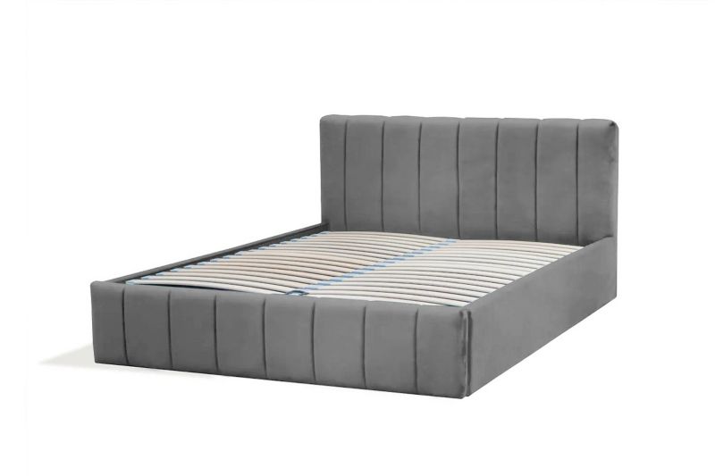 Łóżko tapicerowane Bettso Nina 140x200 do sypialni szary 1szt.