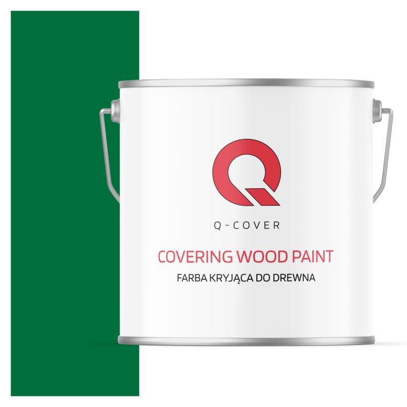 Farba Kryjąca do Drewna Q-Cover Zielony RAL6029 Satyna 5L