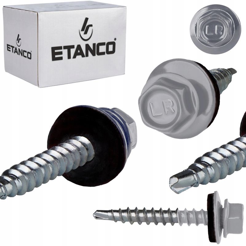 Wkręty Farmerskie Etanco 4,8X35 Mm Ral 9006 250 szt.