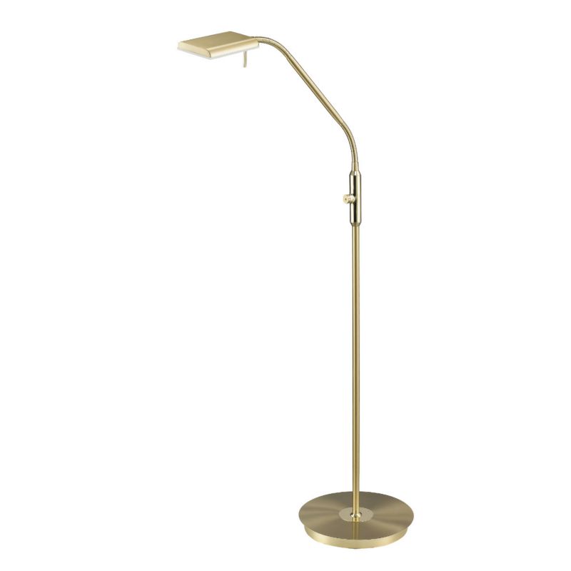 Lampa podłogowa stojąca Trio Bergamo złoto-biała LED 12W 3000K 1100lm wym: 135 x 27 x 27 cm - 1 szt.