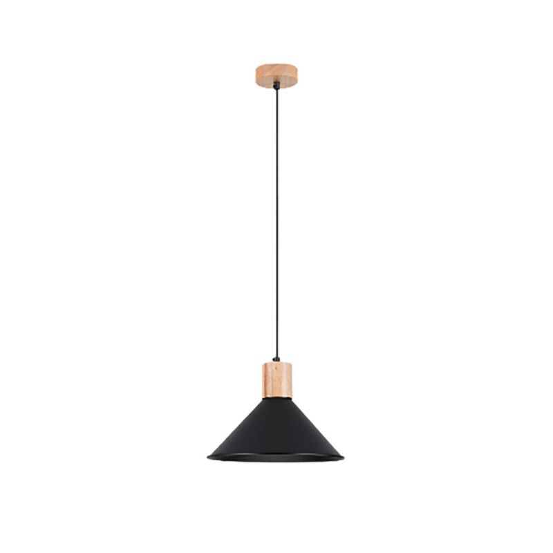 Lampa wisząca Sollux Lighting Jaga 2731 czarna szerokość 30 cm 1xE27 x 1 szt.