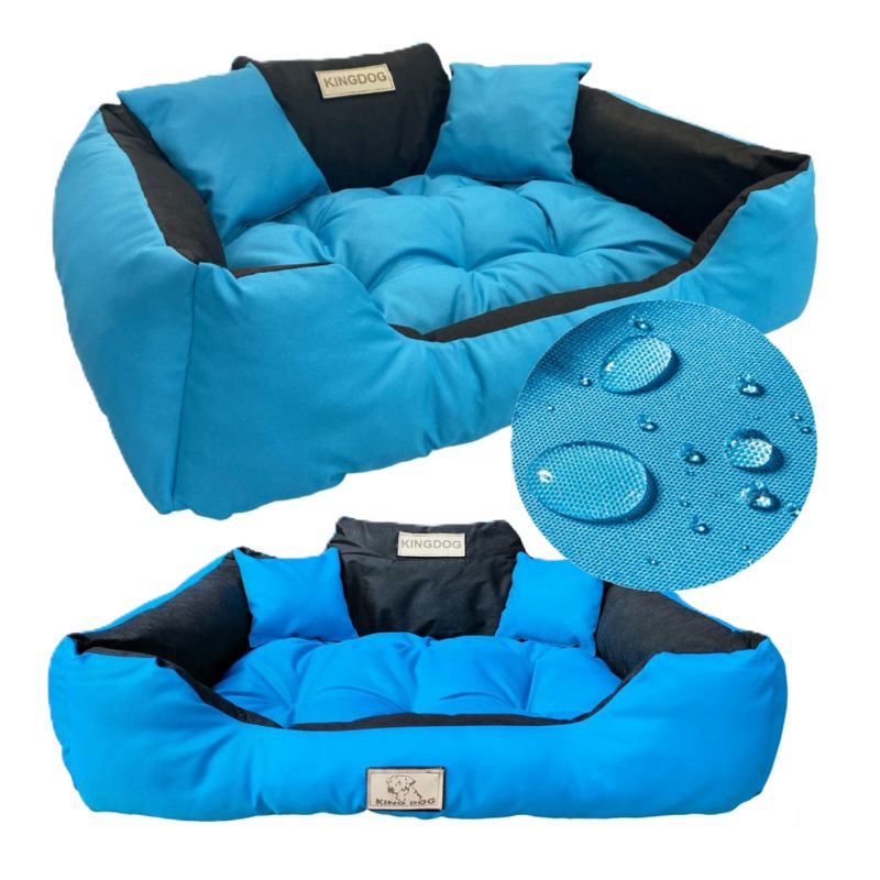 Legowisko dla psa kojec Aio Factory KINGDOG personalizowane wodoodporne niebieskie 130x105 cm 1szt